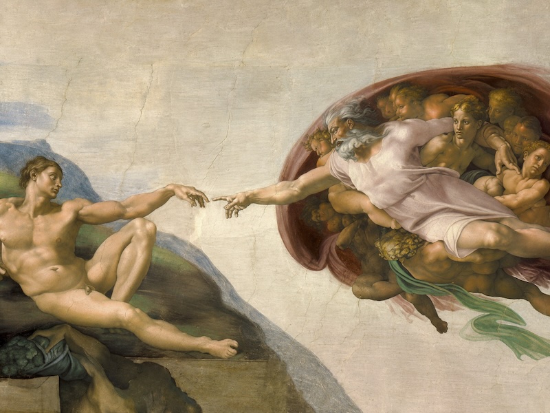 The Creation of Adam by Michelangelo, original