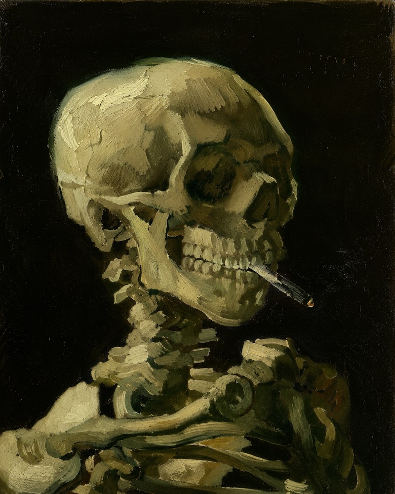 Skeleton with Burning Cigarette by Van Gogh, original